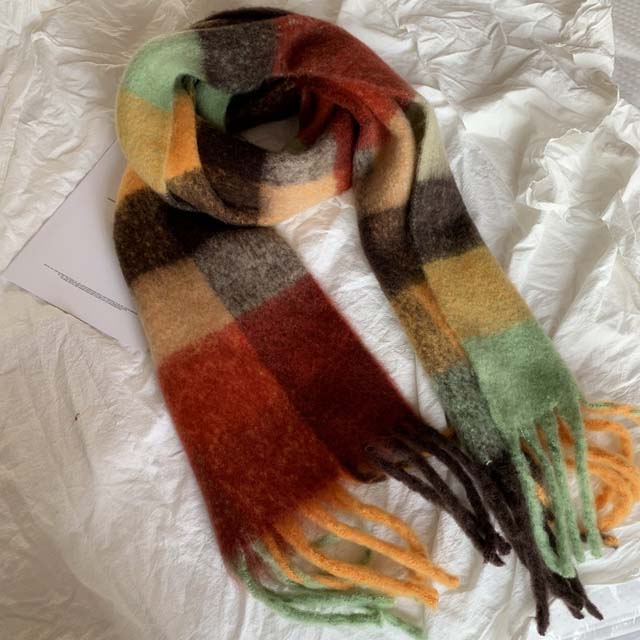 Warm Plaid Scarf