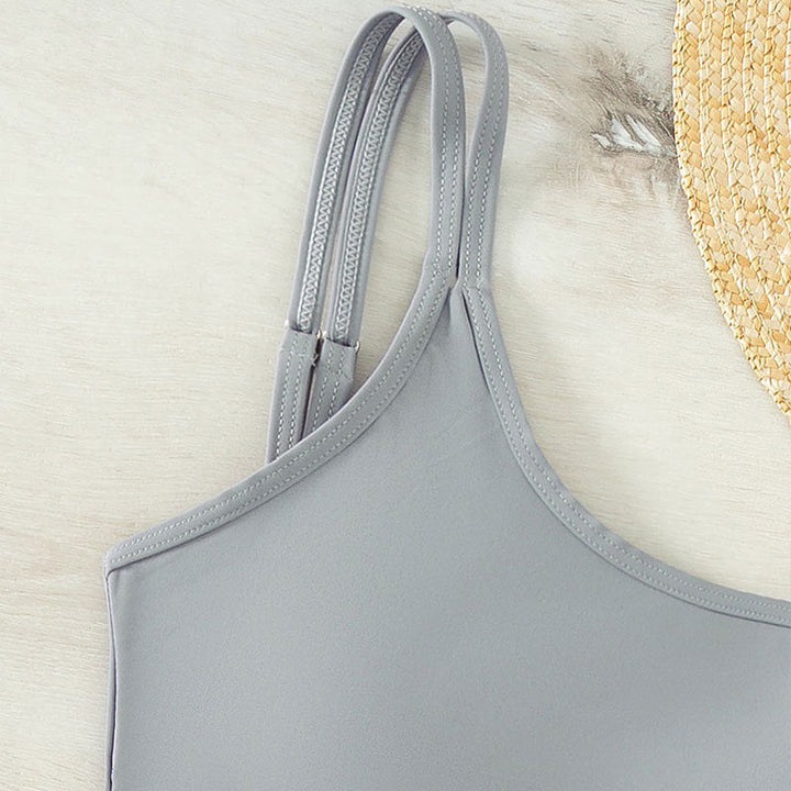 Women's Asymmetrical Cut-Out One-Piece Swimsuit EB
