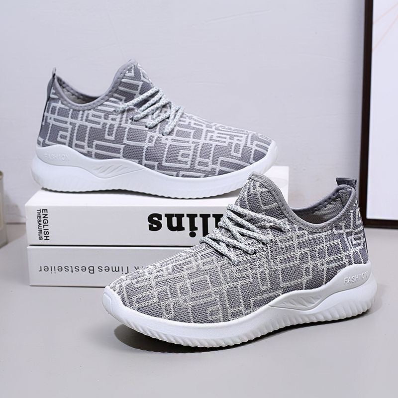 Women's Breathable Casual Sneakers with Stylish Knit Design EB