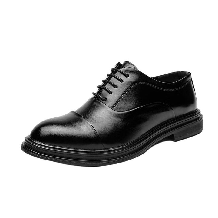 Men's Cap-Toe Derby Shoes with Lace-Up Closure