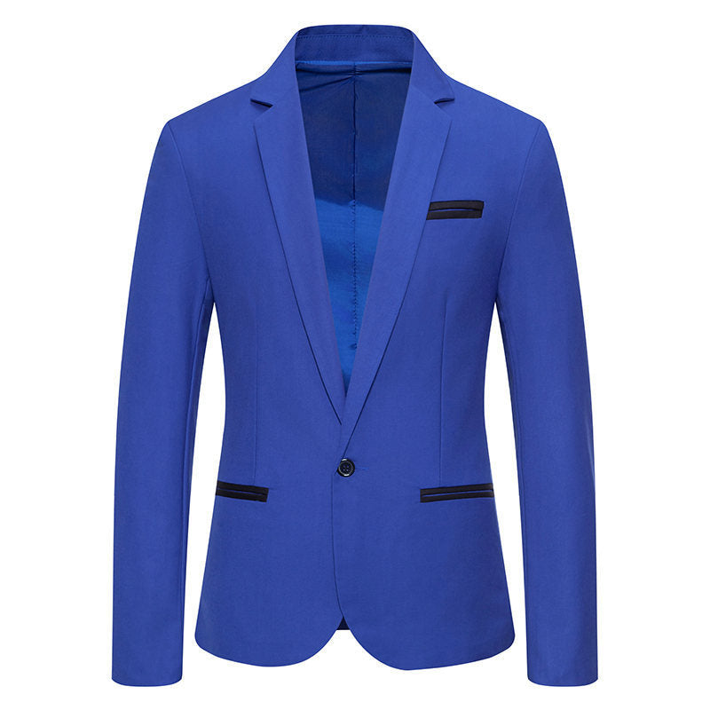 Men's Elegant Blazer with Contrasting Lapels