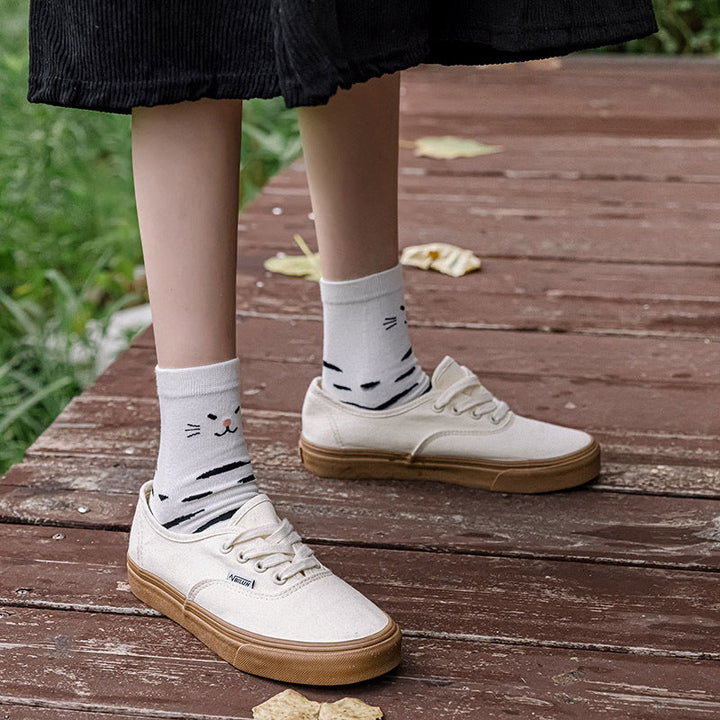 Casual Cat Print Socks