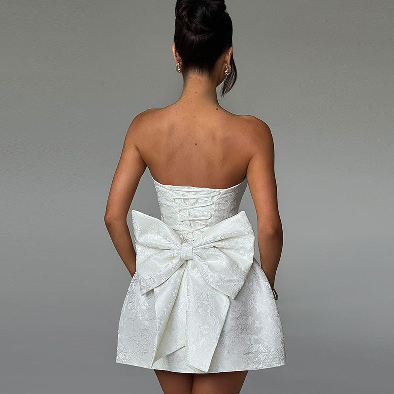Women's Strapless A-Line Mini Party Dress
