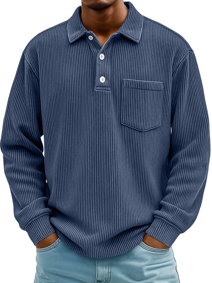 Men's Long Sleeve Casual Polo Shirt – Effortless Style & Comfort
