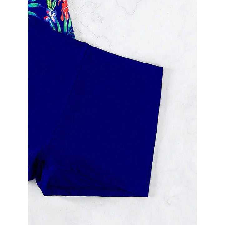 Women's Swimsuit Set with Figure-Flattering Design and Floral Top EB