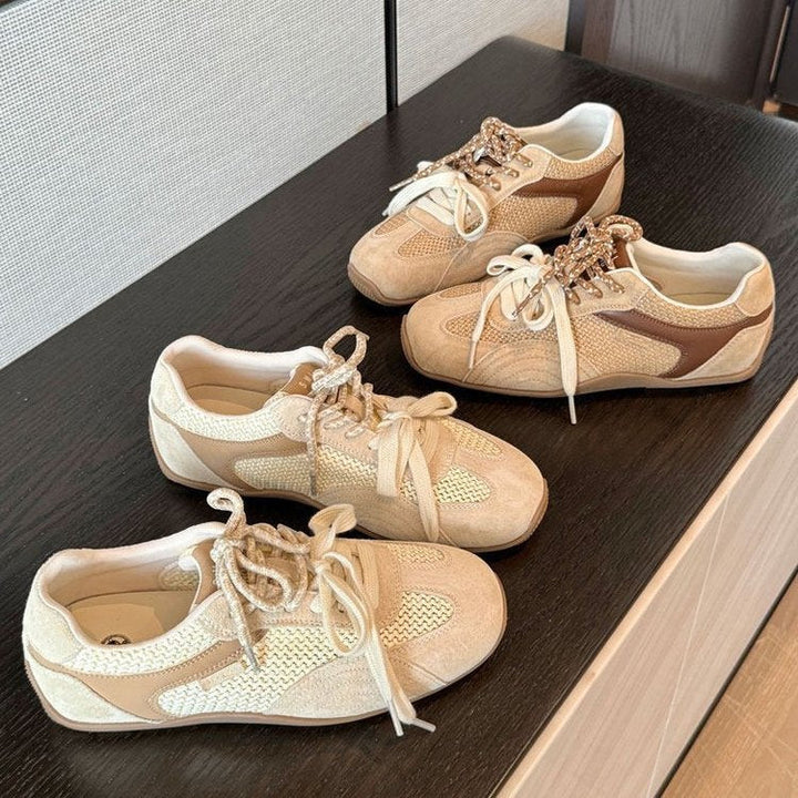 Women's Breathable Lifestyle Sneakers with Luxurious Suede Upper and Flexible Sole Profile EB