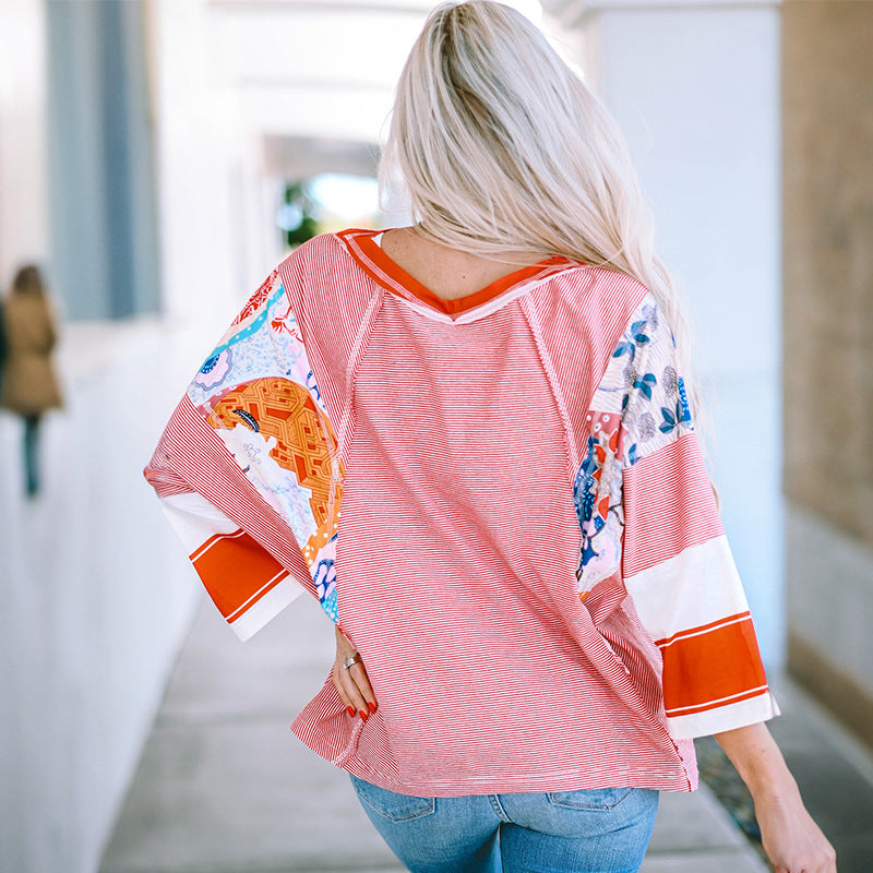 BAILEY Lightweight Patchwork Batwing Top - Elena Harper