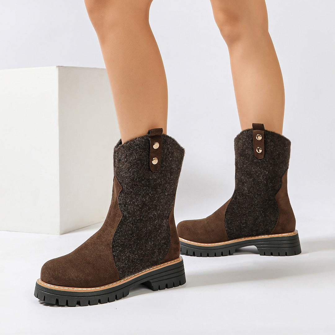 Women's Winter Boots with Fleece and Durable Rubber Sole
