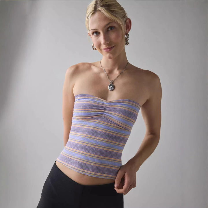 Ladies' Bandeau Top with Refined Stripes EB