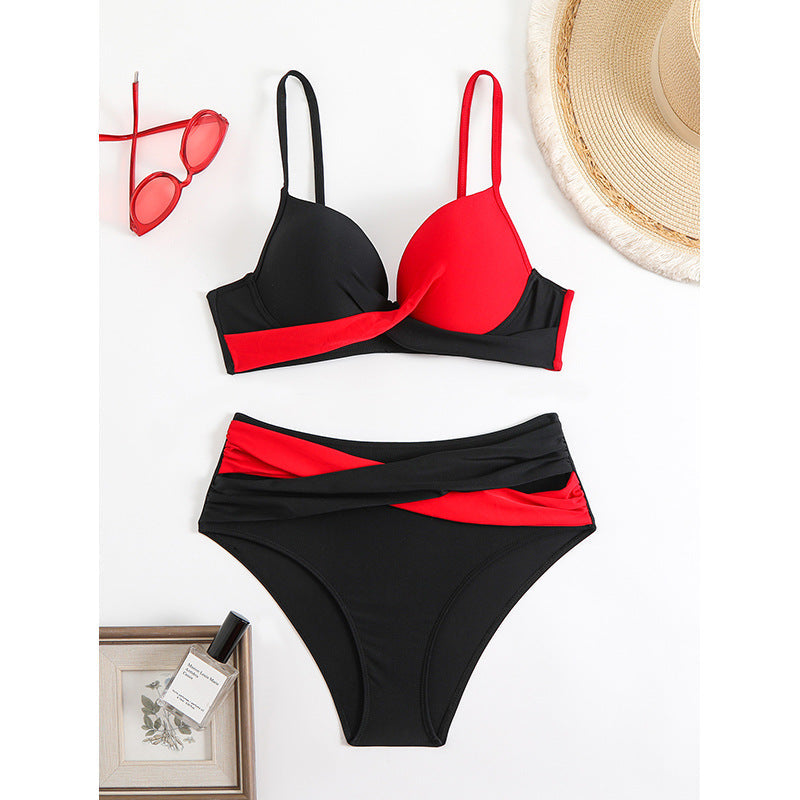 Women's Bikini Set with Adjustable Straps and Trendy Polka Dot Pattern EB