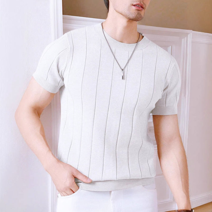 LAURENT MONACO | STRIPED T-SHIRT AND COTTON FOR MEN