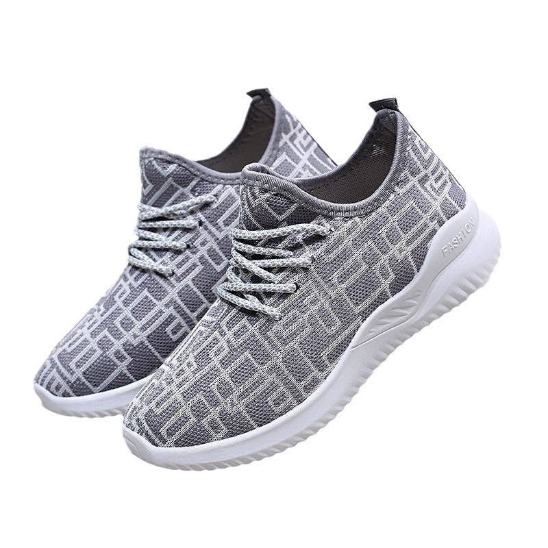 Women's Breathable Casual Sneakers with Stylish Knit Design EB