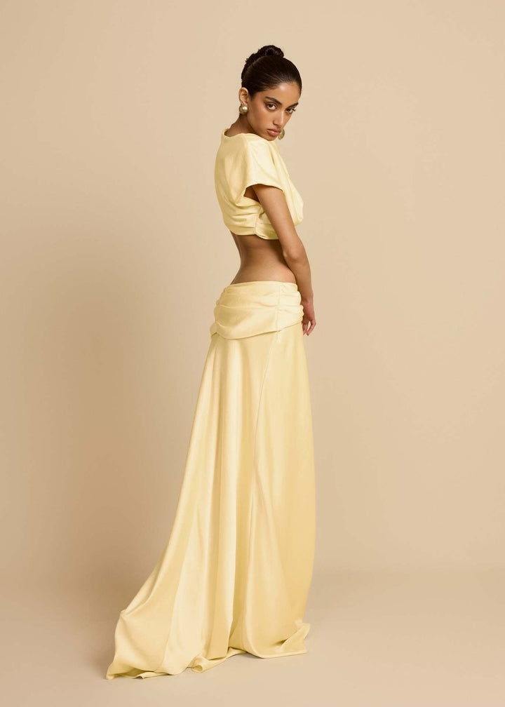 Evening Cut Out Maxi Dress Twist Detail