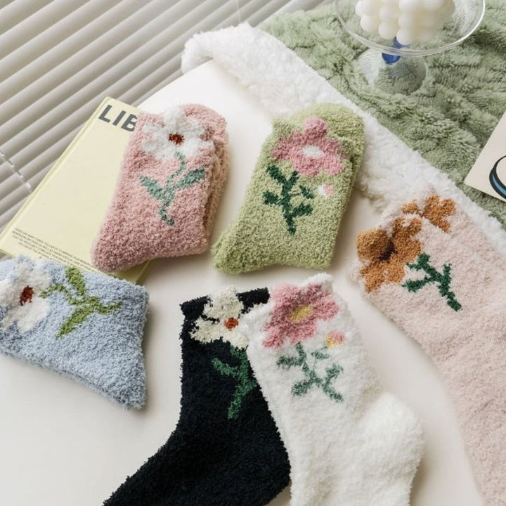 Warm Floral Socks