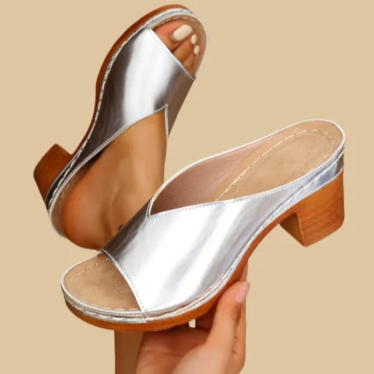 Solmira | Women's Sandals with Wide Heel and Open Design