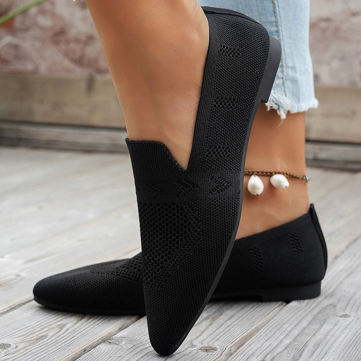 Ladies' Ballerinas with Creative Houndstooth Pattern and Flexible Footbed EB