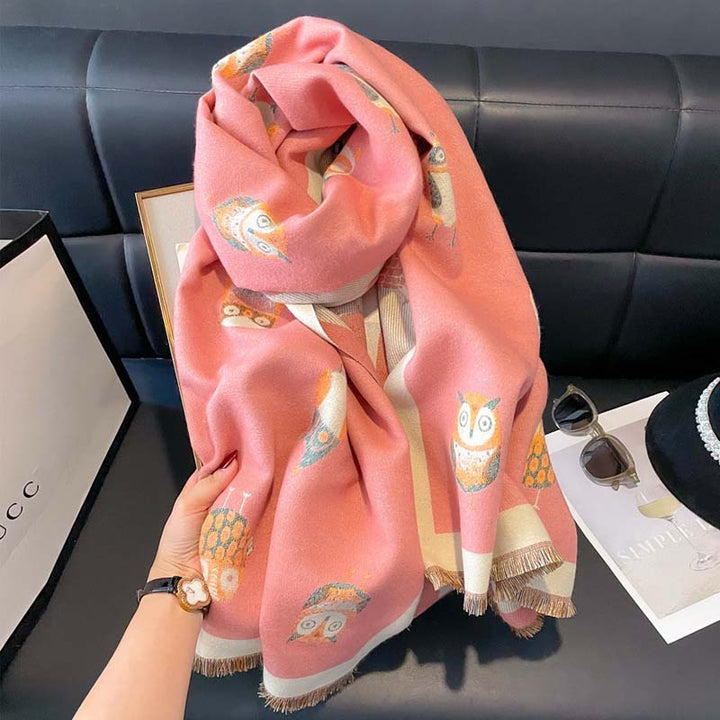 Casual Owl Print Scarf