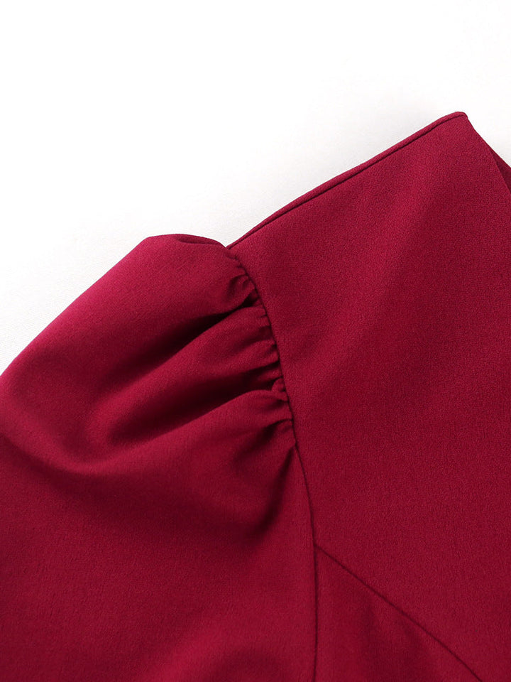 Women's Evening Dress with Asymmetrical Design and Voluminous Ruffled Skirt EB