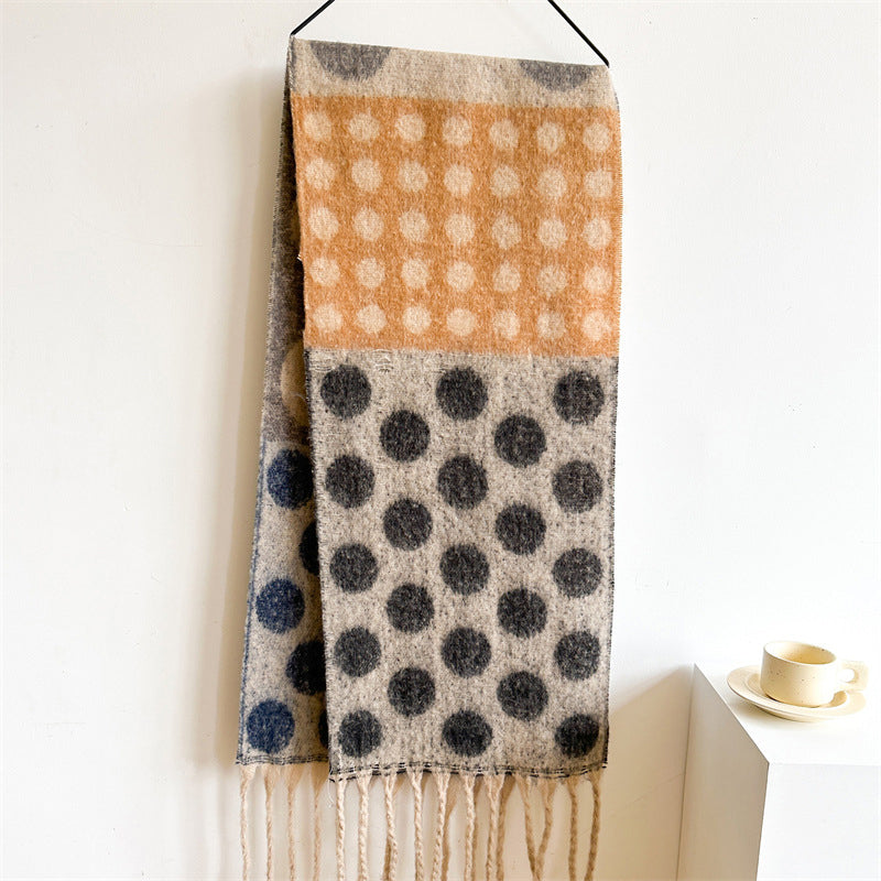 Warm Polka Dot Scarf