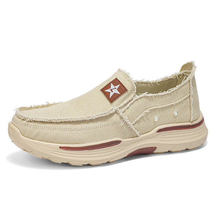 Women's Comfortable Slip-On Sneakers with Textured Surface and Flexible Sole Profile EB