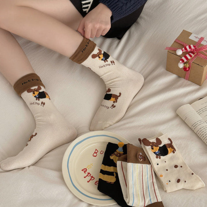 Casual Cartoon Dog Socks