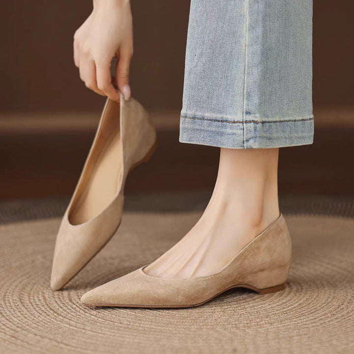 Women's Comfortable and Elegant Ballerina Pumps with Pointed Design and Softly Padded Insole EB
