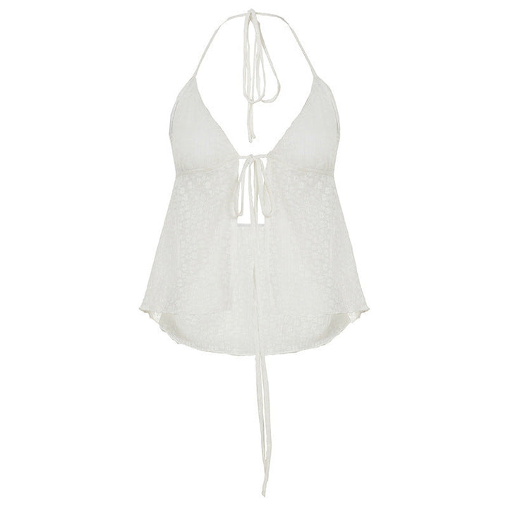 Women's Evening Top in Casual Design with Lacing EB