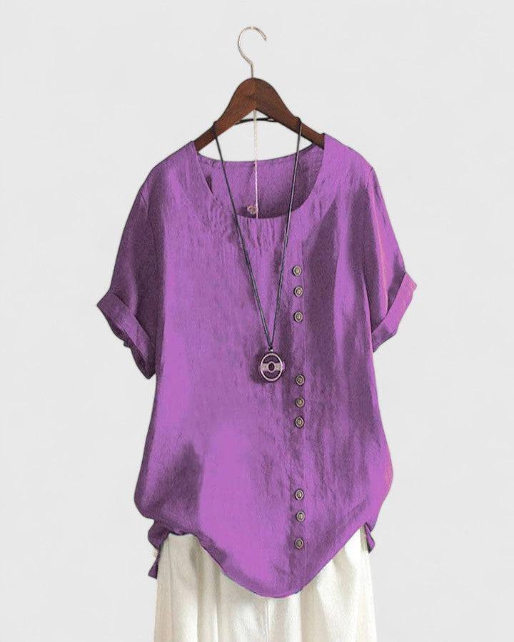 Elisavie™  |  Comfortable Short Sleeve Blouse