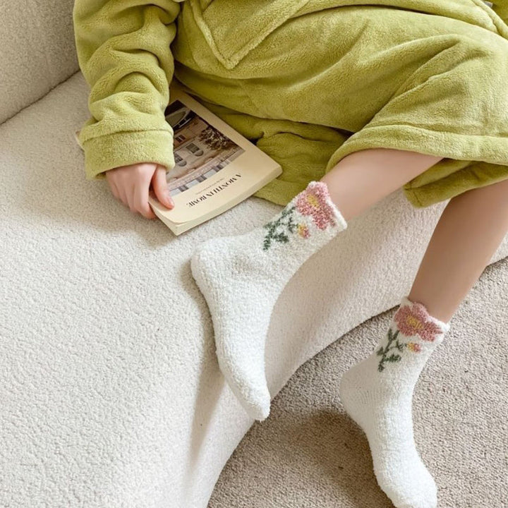 Warm Floral Socks