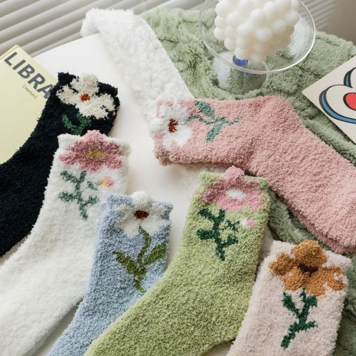 Warm Floral Socks