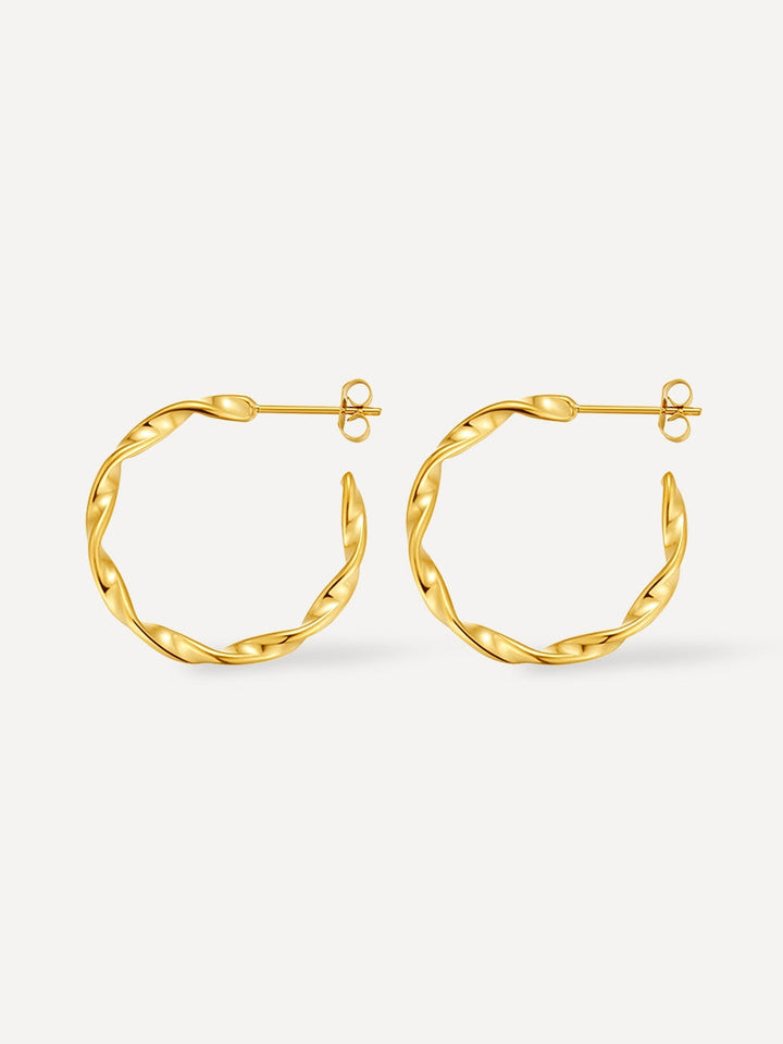 Twisted Hoop Earrings - Elena Harper