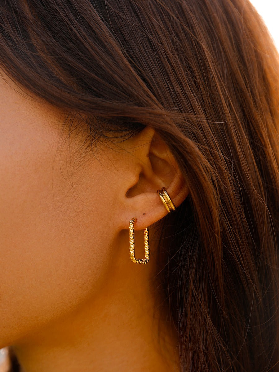 Geometric Earrings, view 2 - Elena Harper