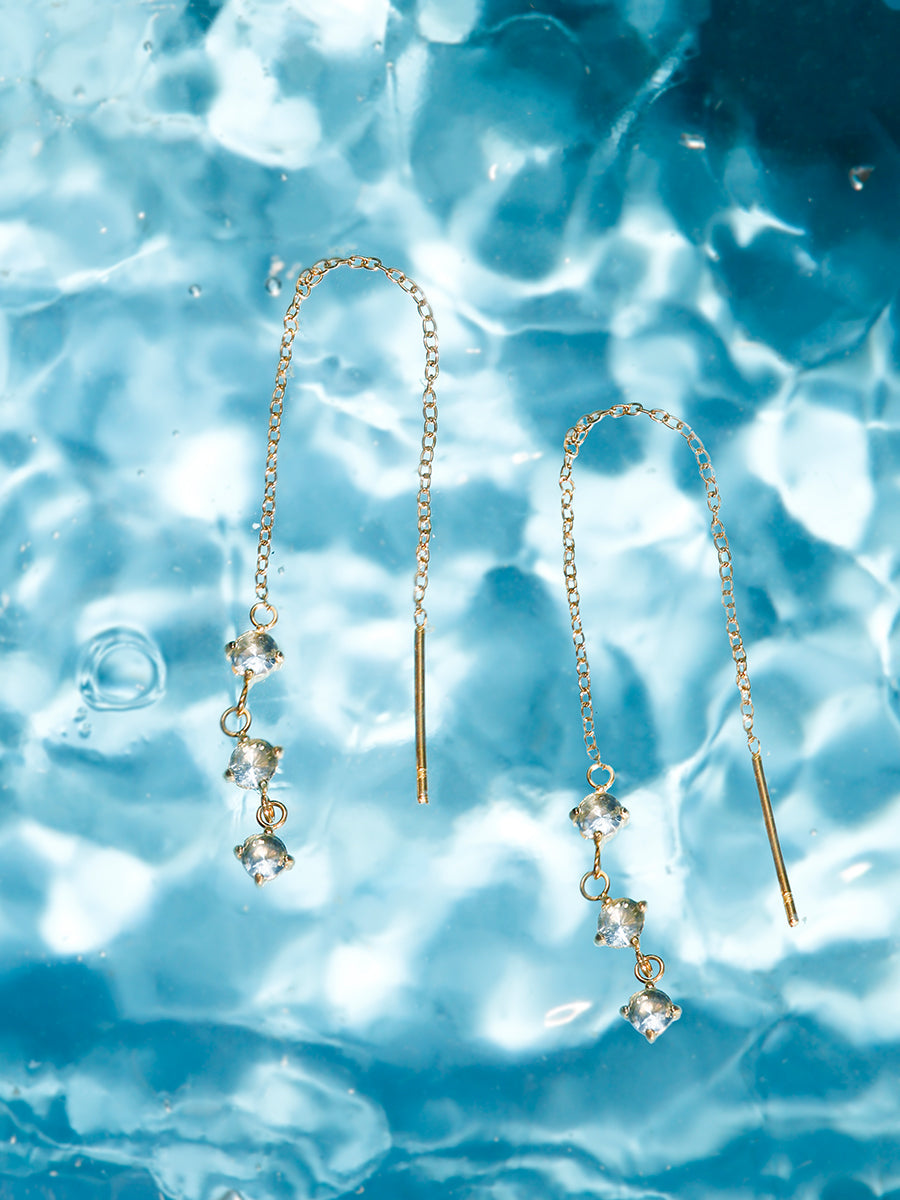 Kaleidos Raindrop Earrings, view 4 - Elena Harper