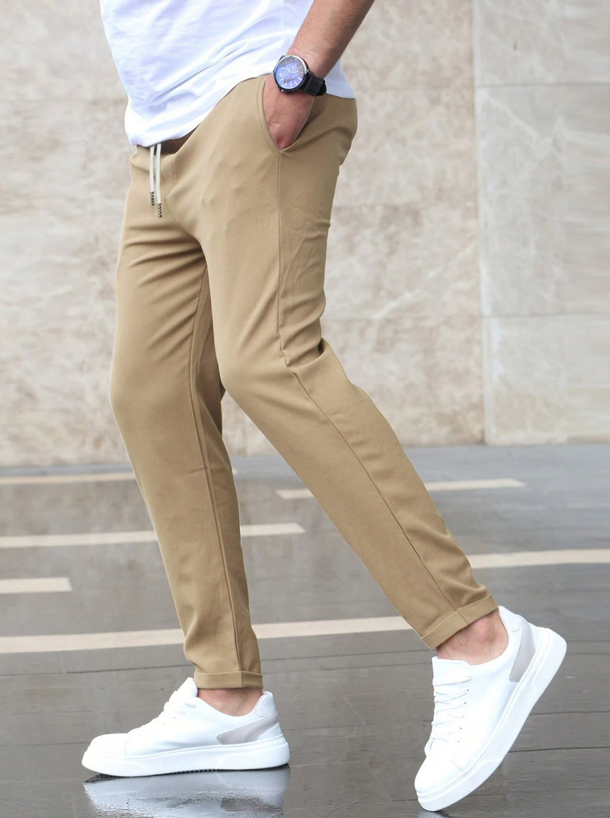 Jogging Slim Fit Premium Men – Casual Fitted Pants with Drawstring