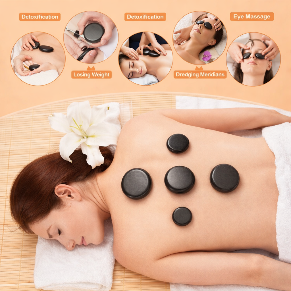 Professional Hot Stone Massage Set with Heater for Deep Relaxation