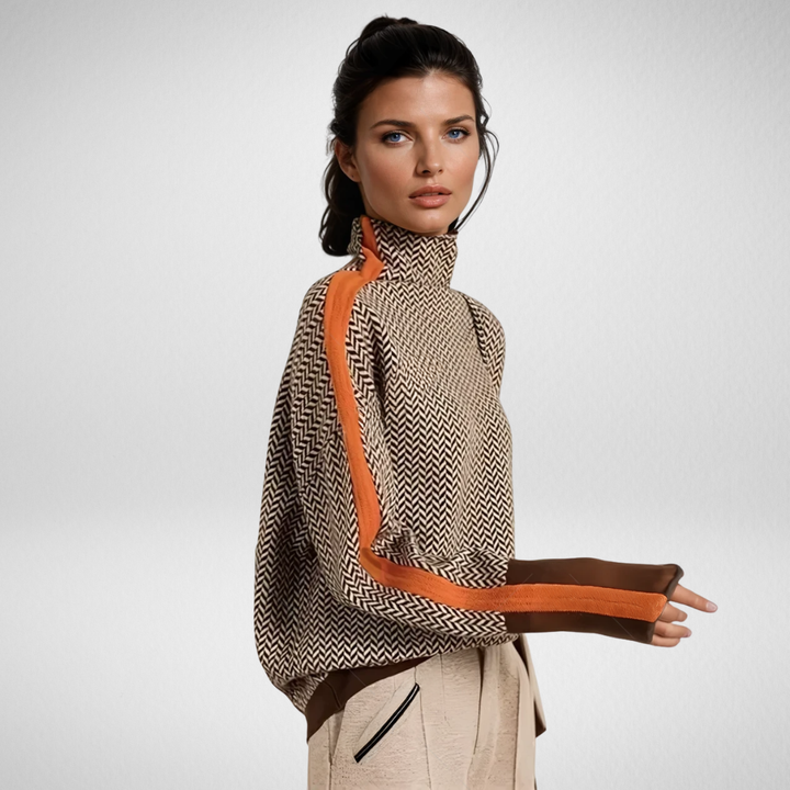 Clémence™  |  Striped Roll Neck Jumper
