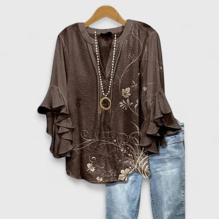 Saryphiah™ comfortable blouse by Emma & Rose Cape Town, featuring a stylish, relaxed fit and elegant design.