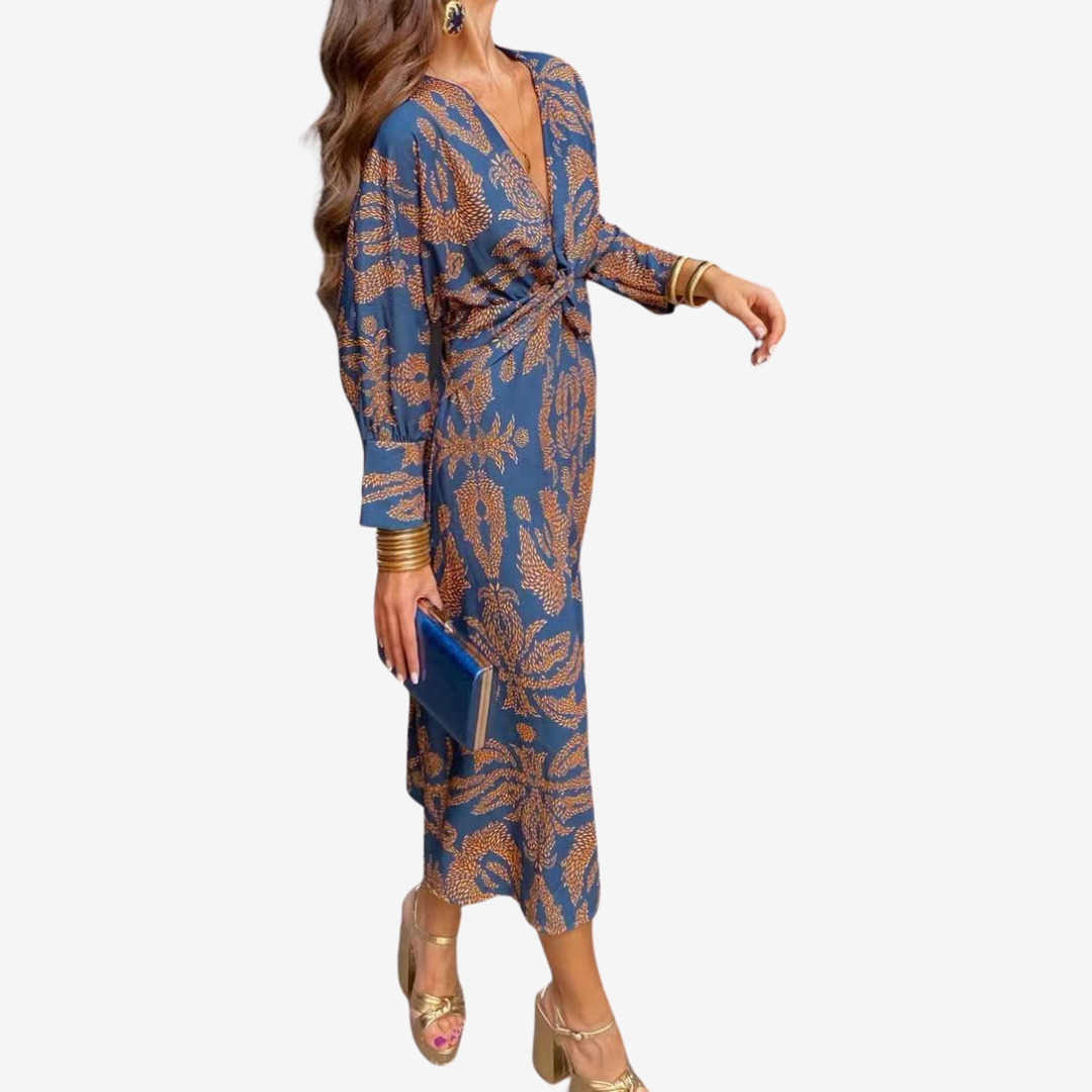 Doriane Midi Wrap Dress - Elena Harper