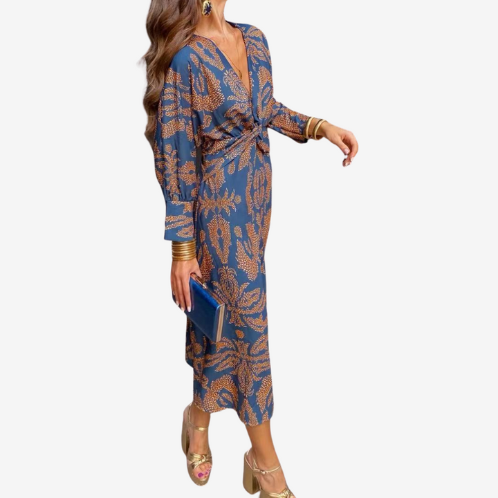 Doriane Midi Wrap Dress - Elena Harper