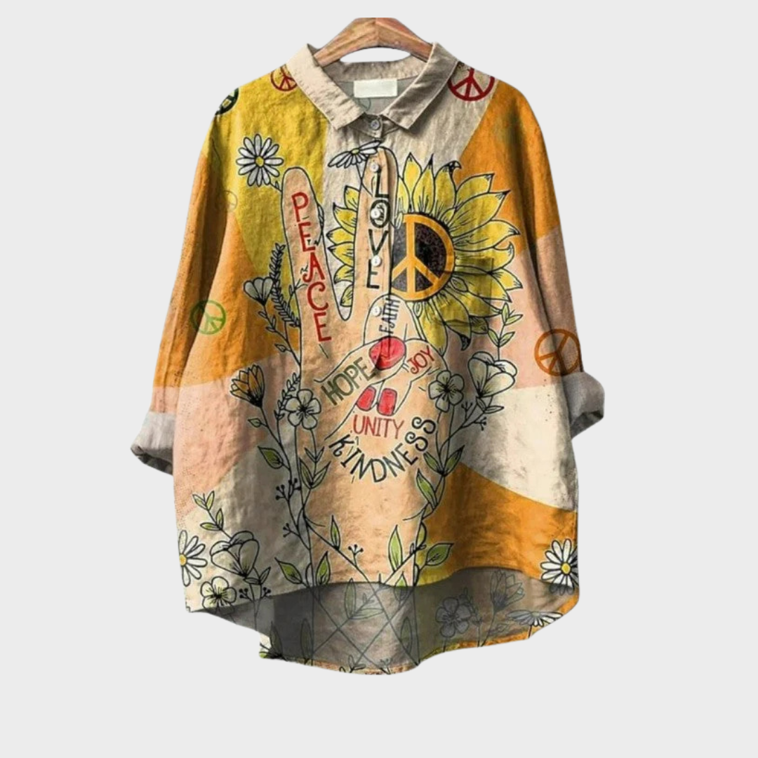 Aurora Elegant Breezy Summer Blouse - Elena Harper