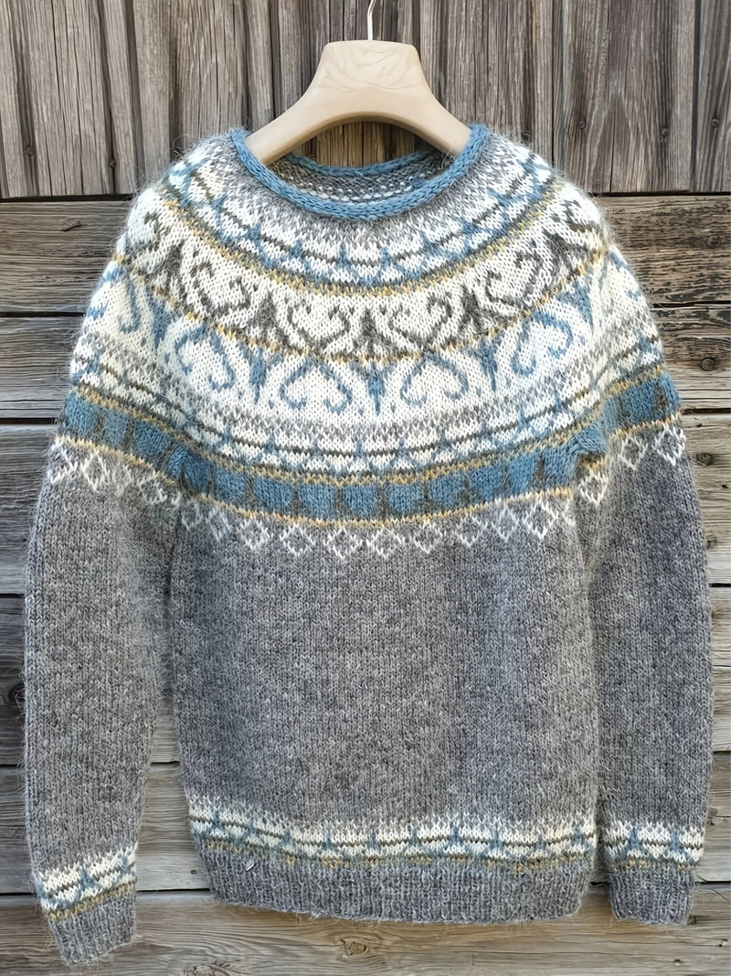 Elina – Warm jumper with softly integrated winter details