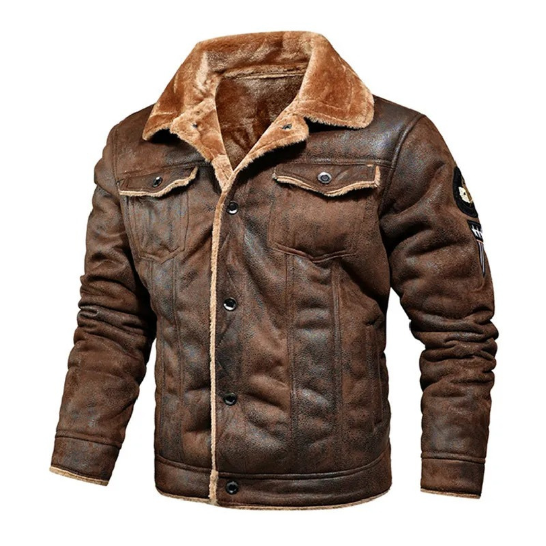 Sébastien - Timeless Aviator Jacket with Fur Collar
