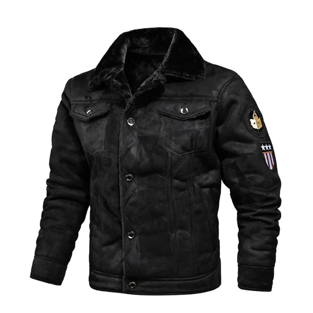 Sébastien - Timeless Aviator Jacket with Fur Collar