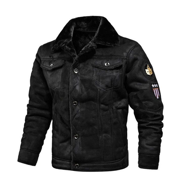 Sébastien - Timeless Aviator Jacket with Fur Collar
