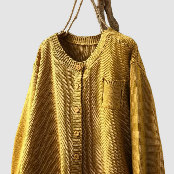 Comfortable Ribbed Knit Cardigan for Women – Elegant Knitwear