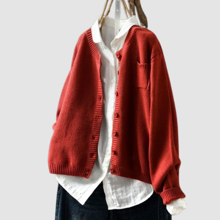 Comfortable Ribbed Knit Cardigan for Women – Elegant Knitwear