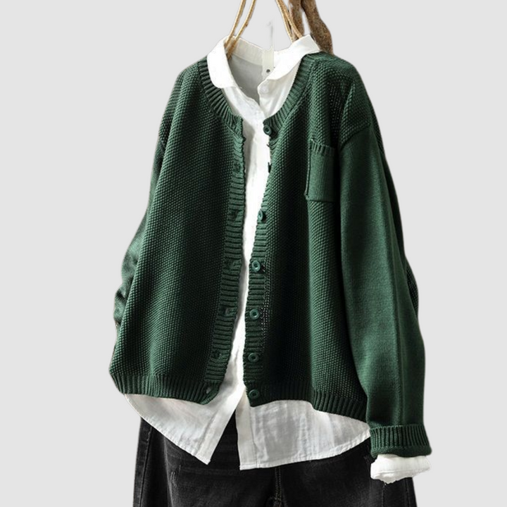 Comfortable Ribbed Knit Cardigan for Women – Elegant Knitwear