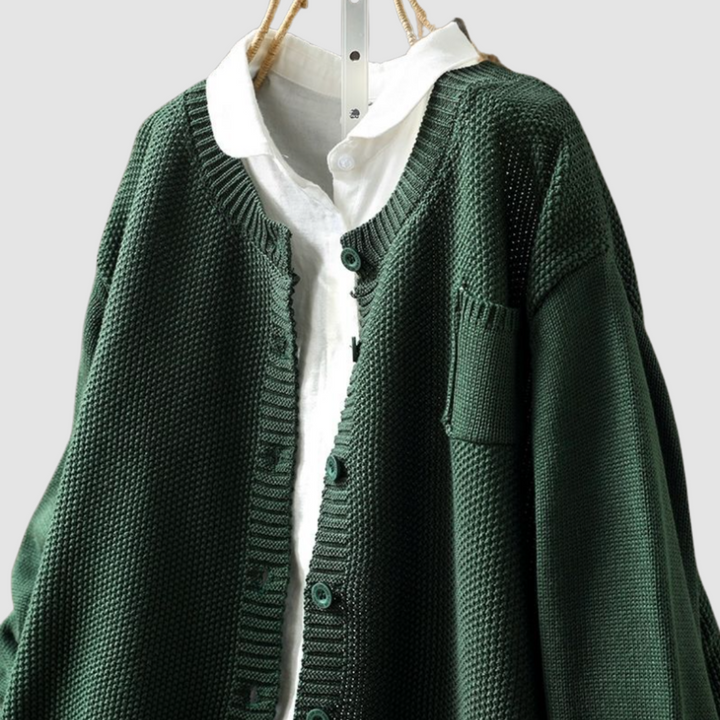 Comfortable Ribbed Knit Cardigan for Women – Elegant Knitwear
