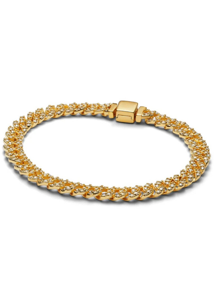 Ashley Pavé Link Bracelet, view 3 - Elena Harper