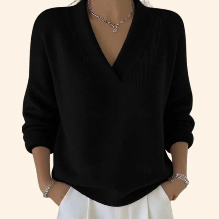 Women's Soft V-Neck Sweater | Elegant & Comfortable